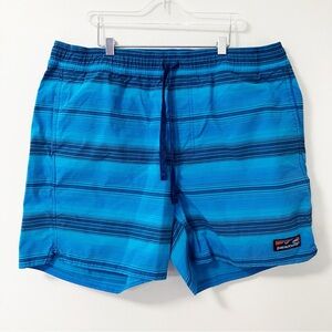 Patagonia | Blue Stripe Swim Trunks L